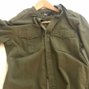 Ralph Lauren Collarless Military Button Down